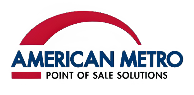 A logo of american metal point of sale solutions.