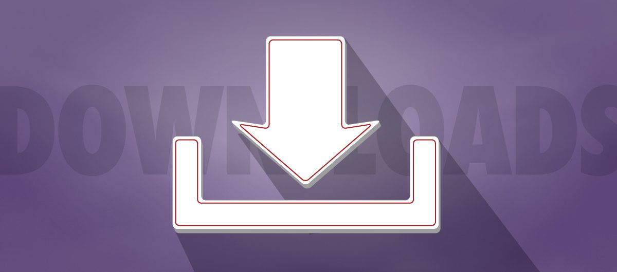 A purple background with an arrow pointing to the bottom of it.