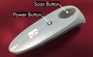 A picture of the button and power button.