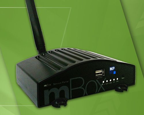 A black box with a antenna on top of it.