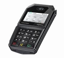 Mobile payment terminal with numeric keypad.