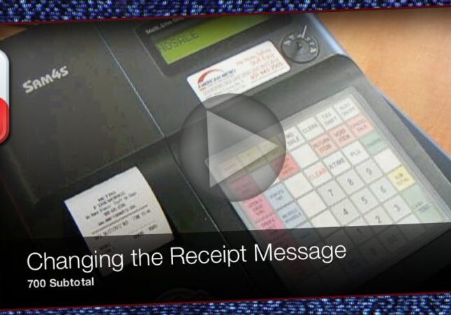 A video of an electronic receipt machine.